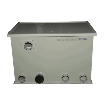 combi DRUM 30000 ( gravitaire) avec pompe de rinçage pour bassin à carpe koi