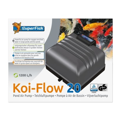 Pompe à air koï flow superfish 20L/MIN pour bassin à carpes koi