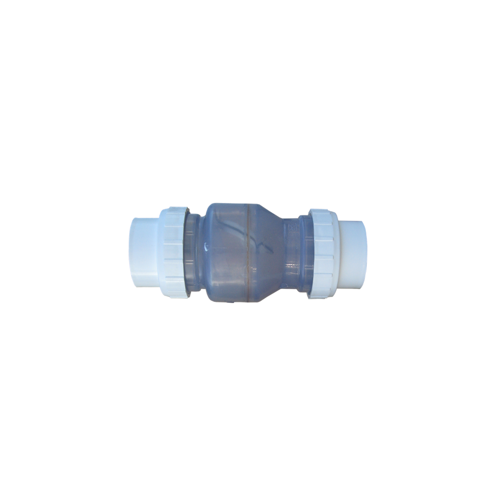 Clapet anti retour 90mm transparent pour votre filtration de bassin à carpes koi