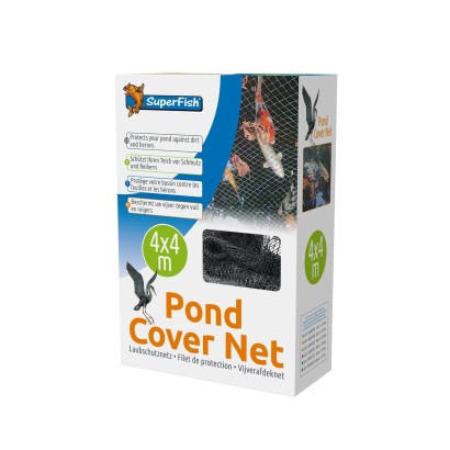 Filet de protection pour bassin 4x4m + 10 piquets pour bassin à carpes koi