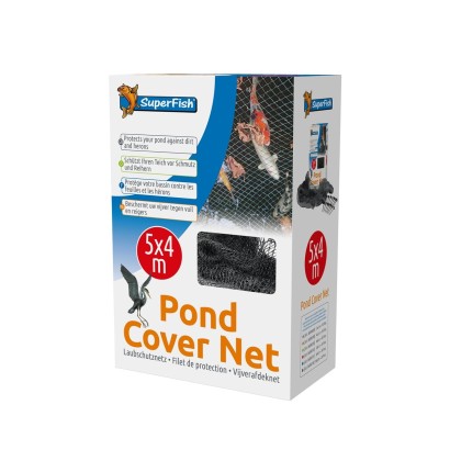 Filet de protection pour bassin 5x4m + 14 piquets pour bassin à carpes koi