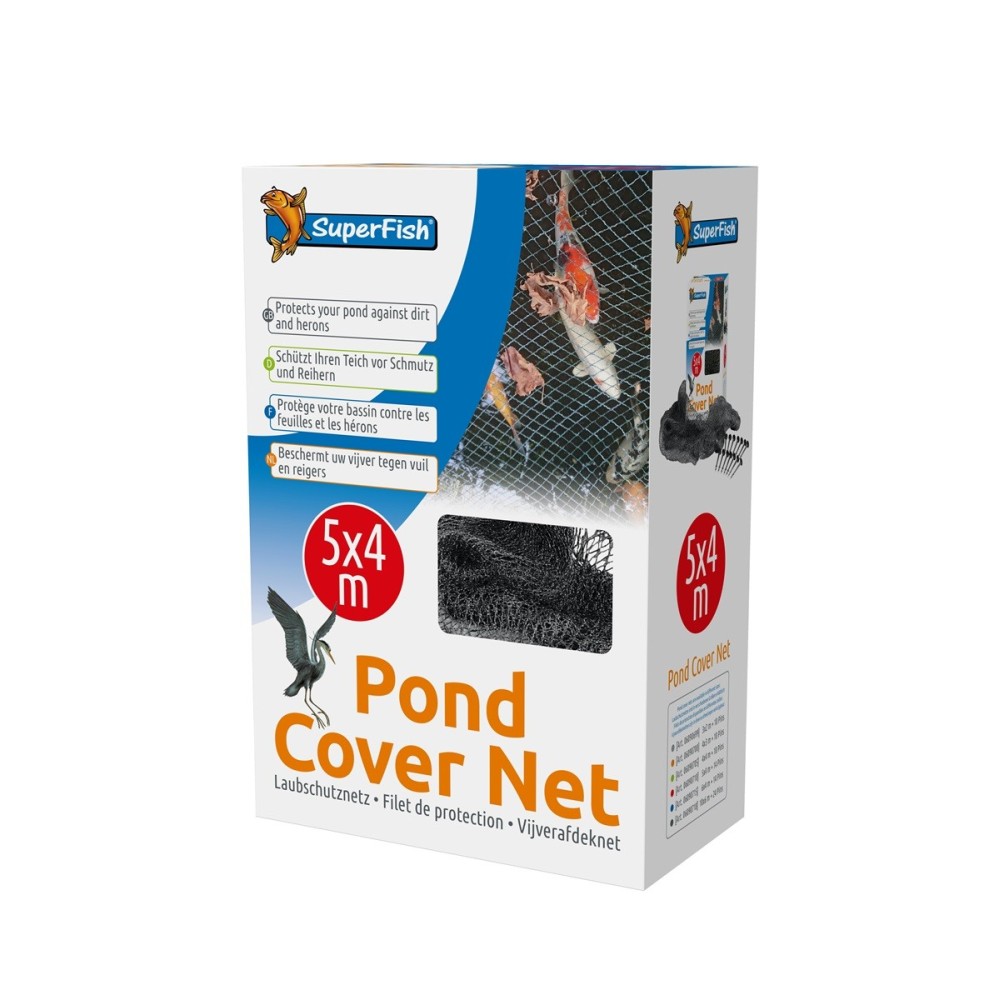 Filet de protection pour bassin 5x4m + 14 piquets pour bassin à carpes koi Filet de protection pour bassin 5x4m + 14 piquets pour bassin à carpes koi