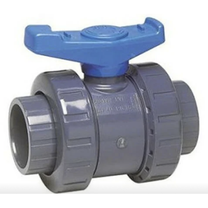 Vanne à bille  Haute pression  25mm  PVC boisseau pour bassin à carpes koi