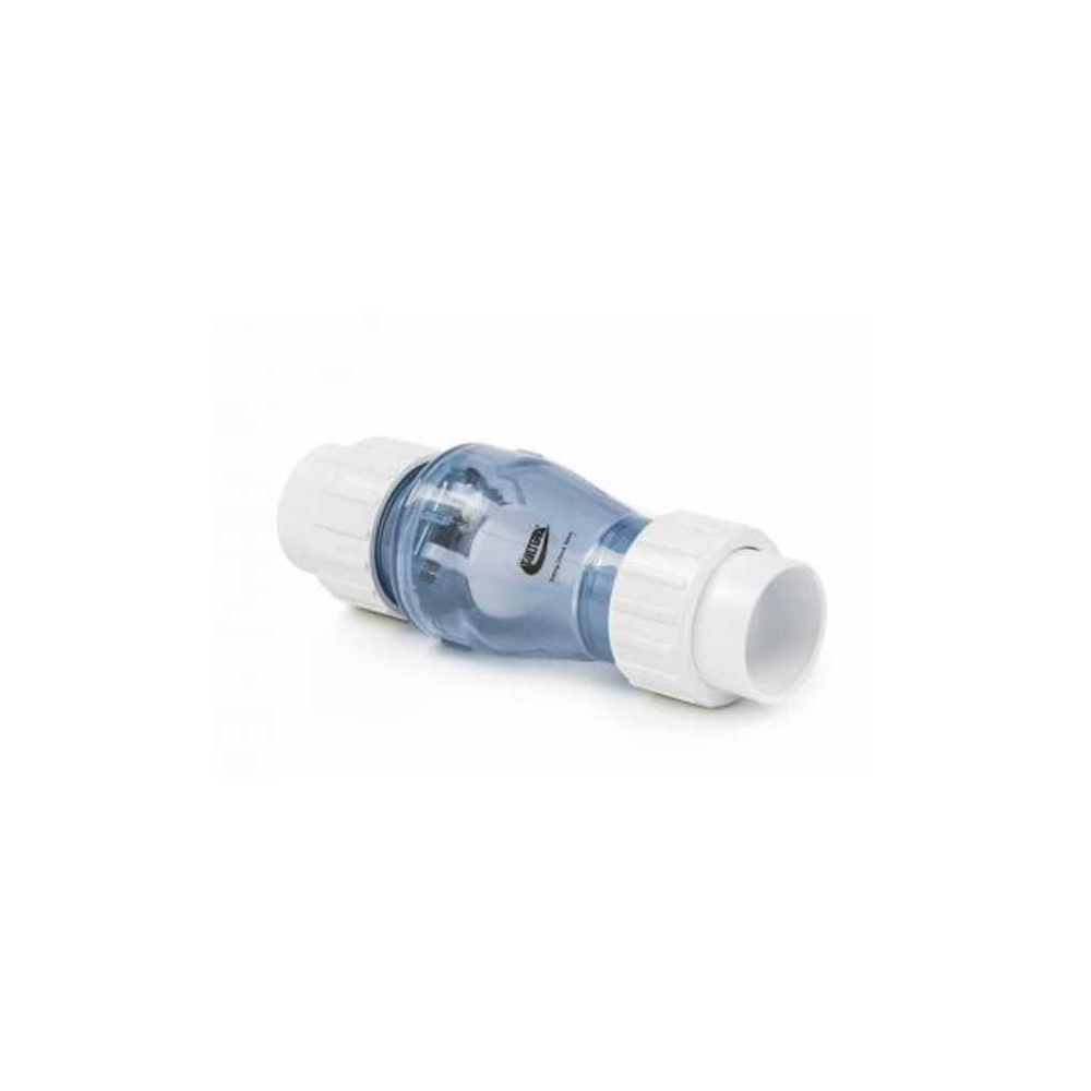 Clapet anti retour 32mm transparent pour votre filtration de bassin à carpes koi