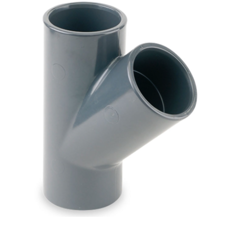 Té 45°  FF PVC PRESSION   pour bassin
