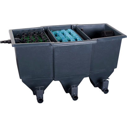 Poly Tech Move Filter 30 multi-chambres avec son couvercle pour bassin à carpes koi