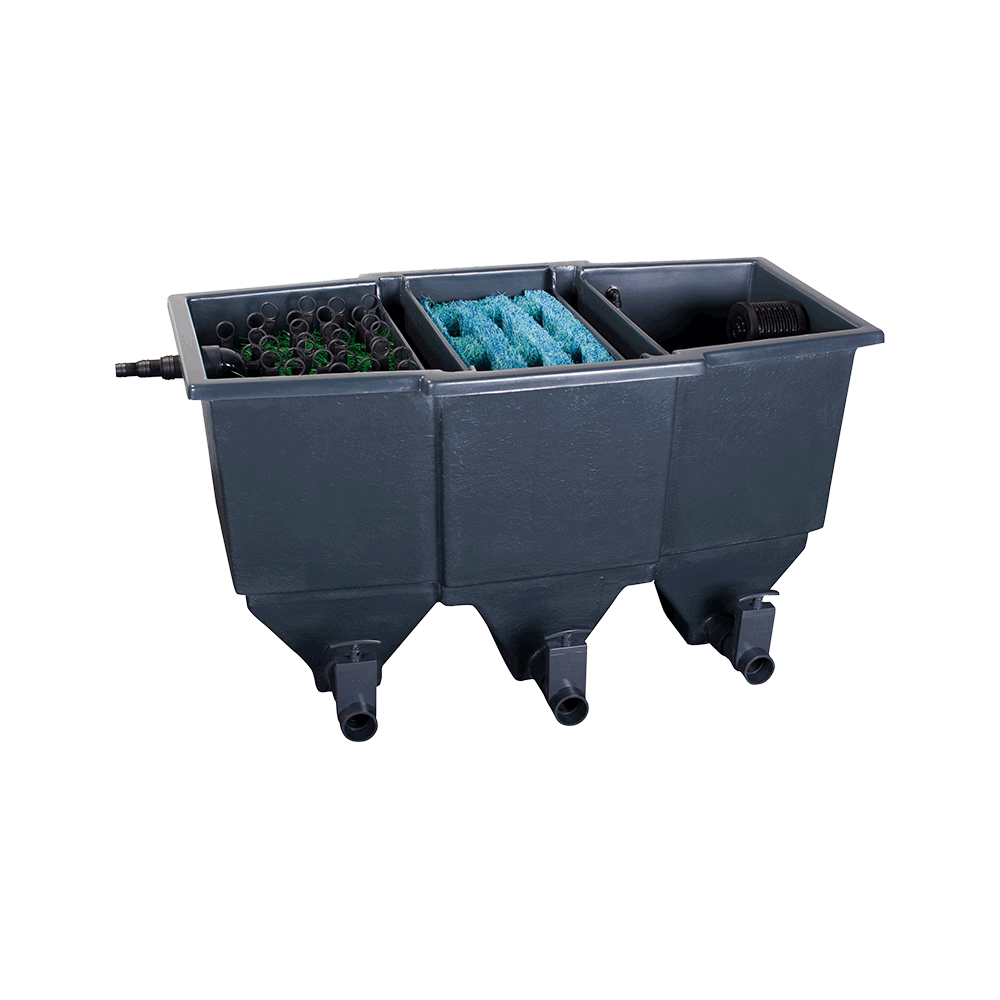 Poly Tech Move Filter 30 multi-chambres avec son couvercle pour bassin à carpes koi