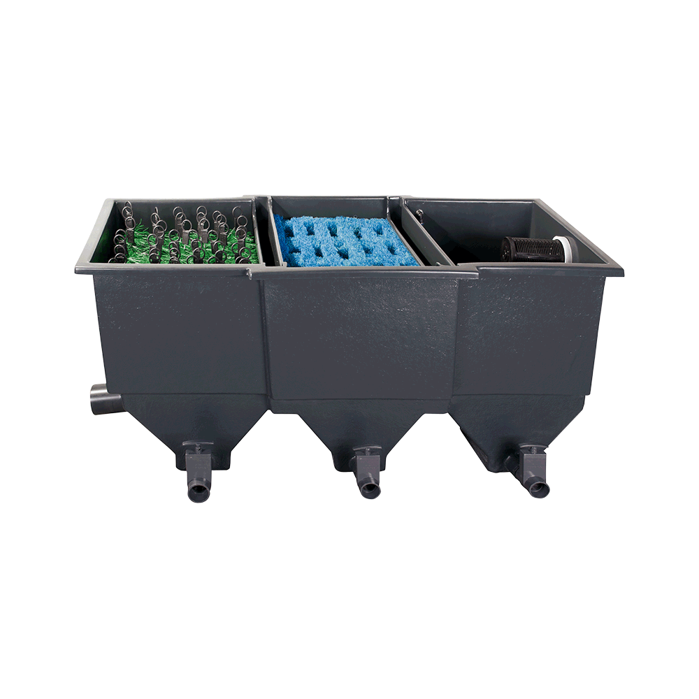 Poly Tech Move Filter 60 multi-chambres avec son couvercle pour bassin à carpes koi