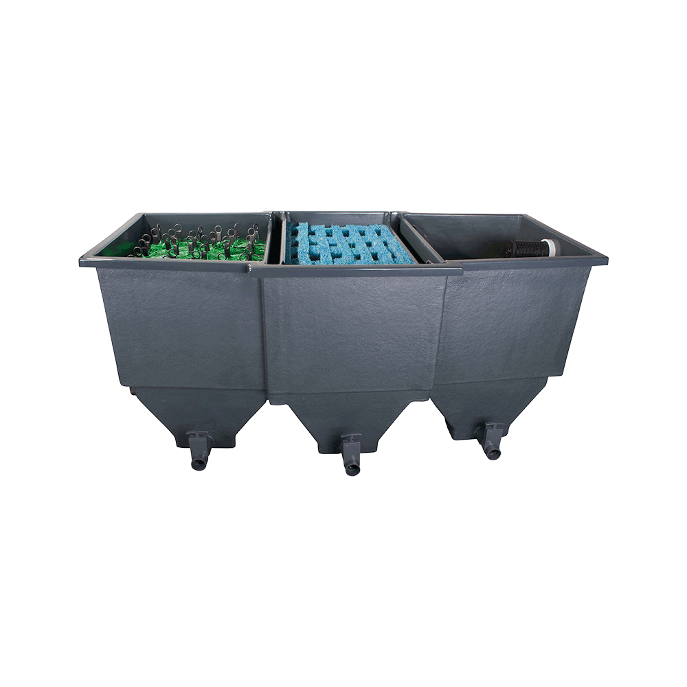 Tech Move Filter 100 multi-chambres avec son couvercle pour bassin à carpes koi