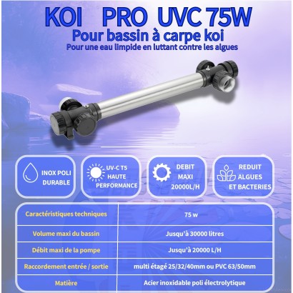 UVC 75W KOI PRO pour bassin d'ornement