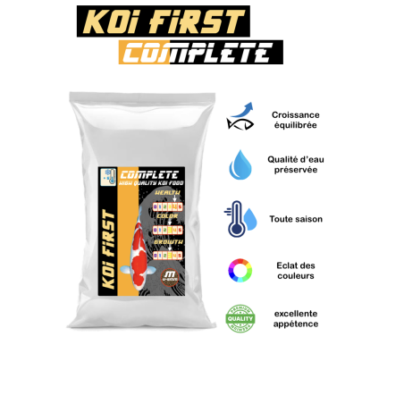 Le meilleur aliment pour nourrir et faire grandir les carpes koi dans vos bassins pendant toute la saison avec Koi First