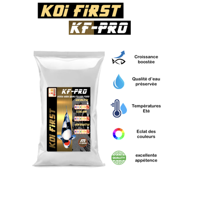 Le meilleur aliment pour nourrir et faire grossir les carpes koi dans vos bassins en été  avec Koi First