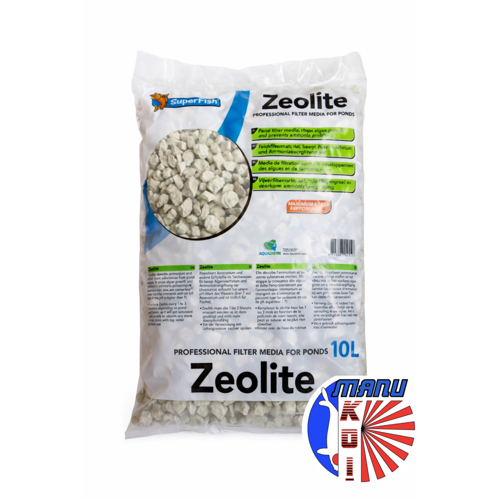 ZEOLITE SUPERFISH 10 litres POUR BASSIN à carpes koi