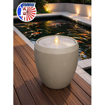 FONTAINE SANTORINI TAILLE M POUR JARDIN JAPONAIS ET BASSIN DE JARDIN