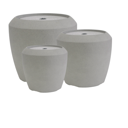 PACK FONTAINE SANTORINI TAILLE S + M + L POUR JARDIN JAPONAIS ET BASSIN DE JARDIN