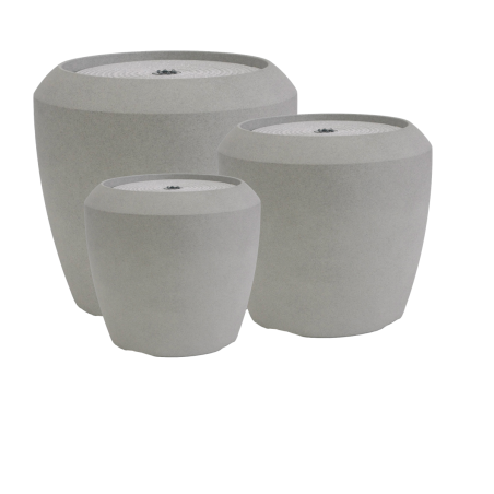 PACK FONTAINE SANTORINI TAILLE S + M + L POUR JARDIN JAPONAIS ET BASSIN DE JARDIN