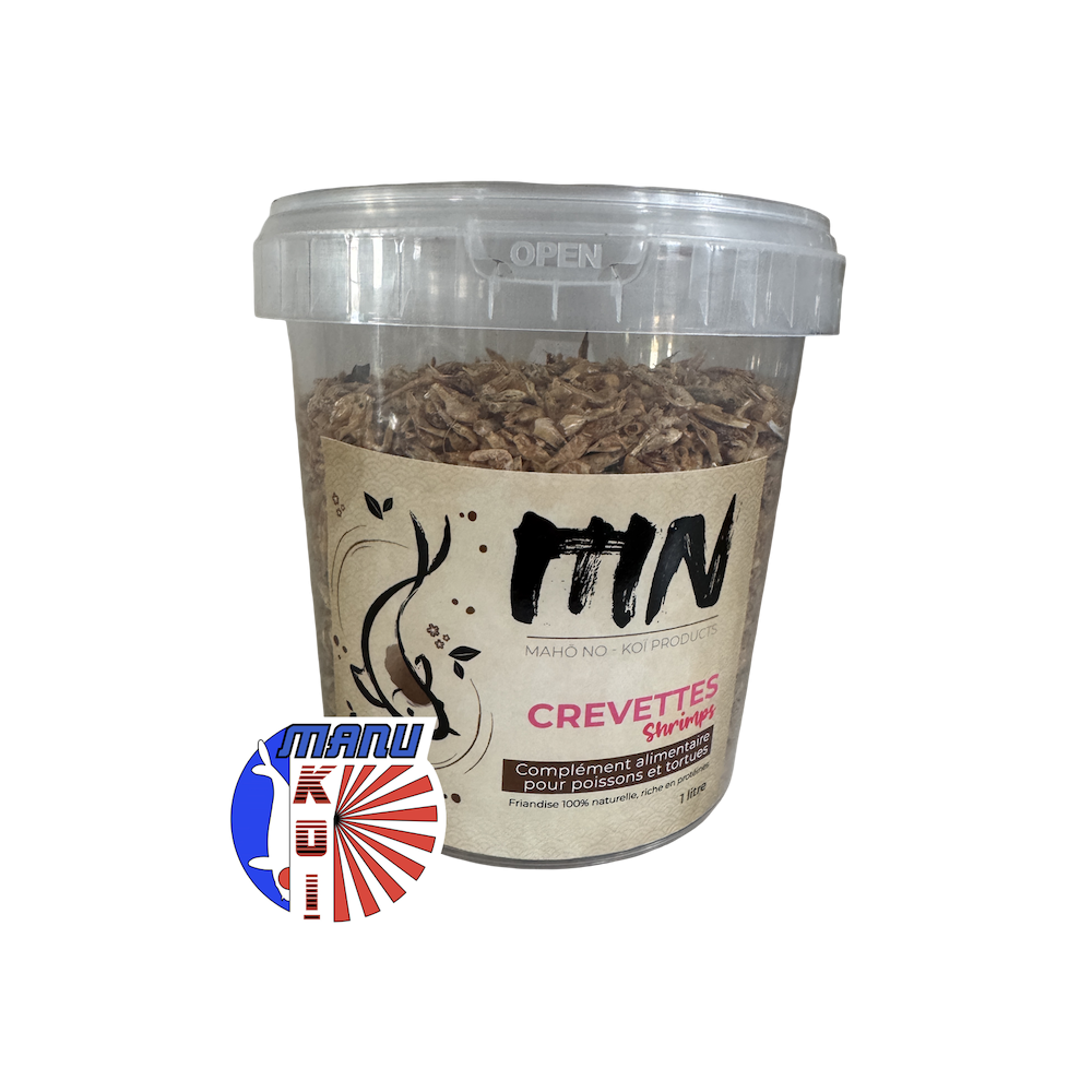 CREVETTES EN SEAU DE 1L - 3L OU 5L FRIANDISE ET ALIMENT A LA FOIS POUR VOS CARPES KOI