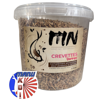CREVETTES EN SEAU DE 1L - 3L OU 5L FRIANDISE ET ALIMENT A LA FOIS POUR VOS CARPES KOI