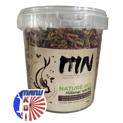 NATURE MIX EN SEAU DE 1L - 3L OU 5L FRIANDISE ET ALIMENT A LA FOIS POUR VOS CARPES KOI