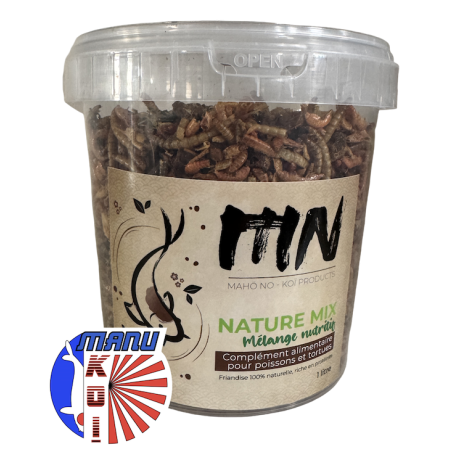 NATURE MIX EN SEAU DE 1L - 3L OU 5L FRIANDISE ET ALIMENT A LA FOIS POUR VOS CARPES KOI