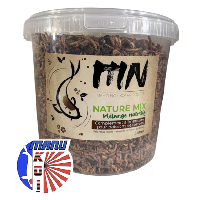NATURE MIX EN SEAU DE 1L - 3L OU 5L FRIANDISE ET ALIMENT A LA FOIS POUR VOS CARPES KOI
