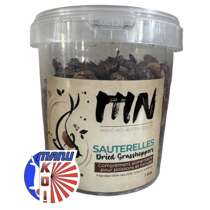 SAUTERELLES EN SEAU DE 1L - 3L OU 5L FRIANDISE ET ALIMENT A LA FOIS POUR VOS CARPES KOI