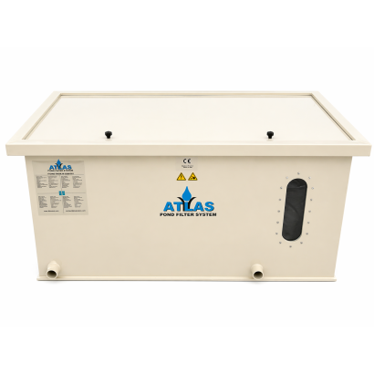 COMBI DRUM 25 PRO ATLAS POMPAGE OU GRAVITAIRE avec pompe de rinçage pour bassin à carpe koi