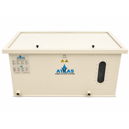 COMBI DRUM 25 PRO ATLAS POMPAGE OU GRAVITAIRE avec pompe de rinçage pour bassin à carpe koi