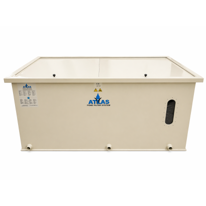 COMBI DRUM 55 PRO ATLAS POMPAGE OU GRAVITAIRE avec pompe de rinçage pour bassin à carpe koi