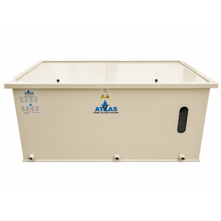 COMBI DRUM 55 PRO ATLAS POMPAGE OU GRAVITAIRE avec pompe de rinçage pour bassin à carpe koi