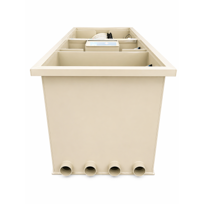 COMBI DRUM 55 PRO ATLAS POMPAGE OU GRAVITAIRE avec pompe de rinçage pour bassin à carpe koi